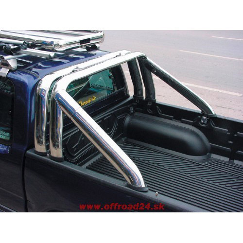 BullFace Stainless steel ROLL BAR (Oval, double, mirror polished) Ford Ranger / Mazda B2500 (1998 – 2007)