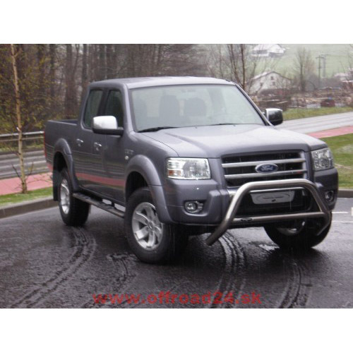 BullFace BIG BAR Ford Ranger (2007») DoubleCab (Stainless steel, Ø76mm, low, with tube crossbeam, only for model “Limited”)